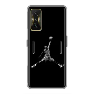 Силиконовый Чехол Nike Air Jordan на Поко Ф4 GT (Джордан)