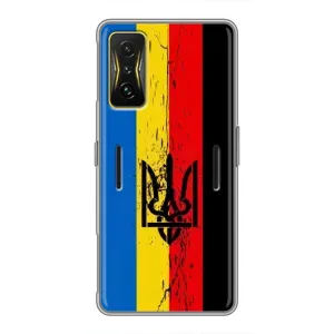 Чехлы УПА (Красно-Чёрный) на Xiaomi POCO F4 GT (Флаг УПА)