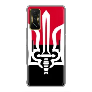 Чехлы УПА (Красно-Чёрный) на Xiaomi POCO F4 GT (Герб Украины)