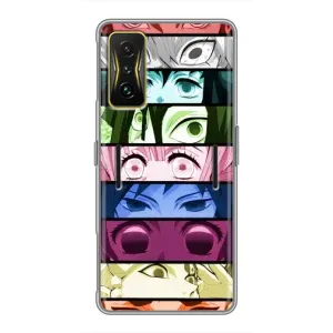 Силиконовые чехлы с глазами Anime для Поко Ф4 GT (Глаза Хашира)