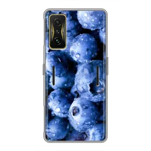 Чехол с изображением вкусной еды для Xiaomi POCO F4 GT (Голубика)