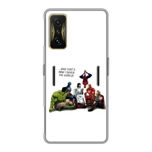 Чехлы для Xiaomi POCO F4 GT (Для Христиан) (Иисус супергерой)