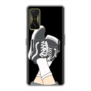 Чехол с Прикольным принтом на Xiaomi POCO F4 GT (Кеды)