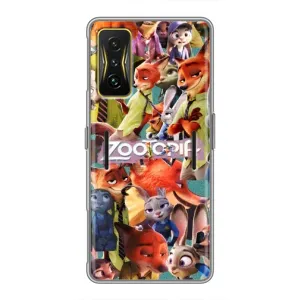 Силиконовый чехол с принтом Зоотрополіс для Xiaomi POCO F4 GT (Коллаж героев)