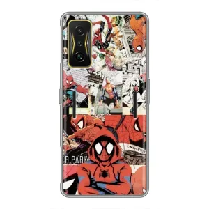 Чехол Супергерой Человека Паука на Xiaomi POCO F4 GT (Комикс Паука)