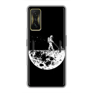 Силиконовый Чехол с принтом "Космонавты" на Xiaomi POCO F4 GT (Космонавт)