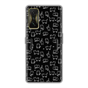 Чехол на тематику: Коты для Xiaomi POCO F4 GT (Котики на черном)