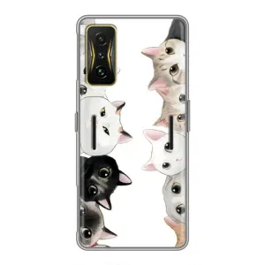 Силиконовый чехол с котиком для Xiaomi POCO F4 GT (Коты)