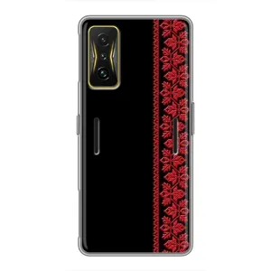 Силиконовый Чехол на Xiaomi POCO F4 GT (Красная Вышиванка)