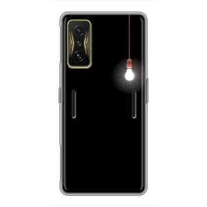 Чехол с картинками на черном фоне для Xiaomi POCO F4 GT (Лампочка)