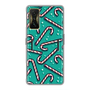 Силиконовый бампер на рождество для Xiaomi POCO F4 GT (Леденцы)