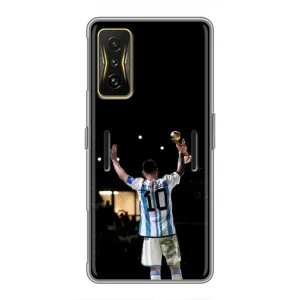 Чехлы Лео Месси Аргентина для Xiaomi POCO F4 GT (Лео Чемпион)