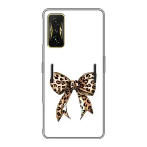 Чехол банты для Xiaomi POCO F4 GT (Леопардовый принт)