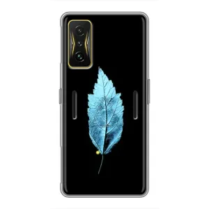 Чехол с картинками на черном фоне для Xiaomi POCO F4 GT (Листочек)