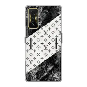 Чехол Стиль Louis Vuitton на Xiaomi POCO F4 GT (LV на белом)