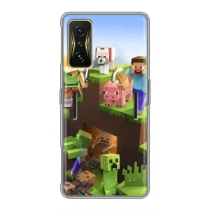 Чохли для Xiaomi POCO F4 GT (Персонажі МайнКрафт) (Майн-крафт)