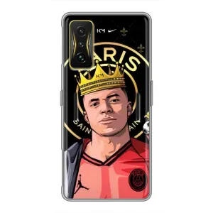 Чехол (TPU) с Футболистом на Xiaomi POCO F4 GT (Mbappe King)