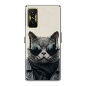 Чехол на тематику: Коты для Xiaomi POCO F4 GT (Модный кот)