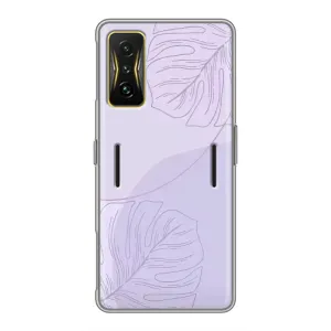Чехол цветочный дизайн для Xiaomi POCO F4 GT (Монстера фиолетовая)