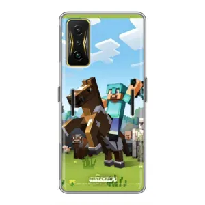 Чохли для Xiaomi POCO F4 GT (Персонажі МайнКрафт) (На коні)
