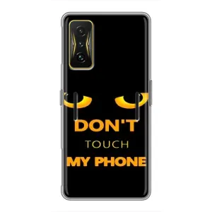 Чехол с Прикольным принтом на Xiaomi POCO F4 GT (Не трогай мой телефон)