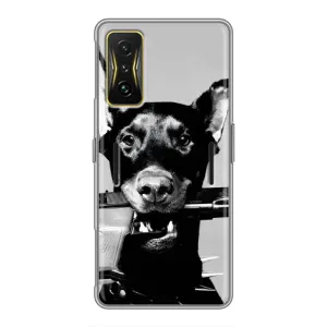 Чехол ДОБЕРМАН для Xiaomi POCO F4 GT (Опасный доберман)