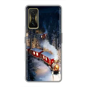 Силиконовый бампер на рождество для Xiaomi POCO F4 GT (Поезд)