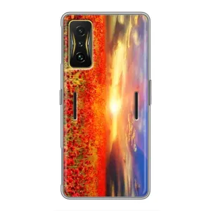Чехлы с картинкой (Тюльпаны) на Поко Ф4 GT (Поле тюльпанов)