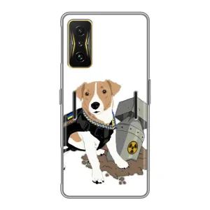 Чехол с принтом Собаки Патрон для Xiaomi POCO F4 GT (Пёс Патрон с ракетой)