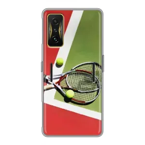Чехлы с принтом Спортивная тематика для Xiaomi POCO F4 GT (Ракетки теннис)