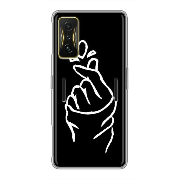 Чехол с рисунком «Сердце на черном» для Xiaomi POCO F4 GT Чехол с рисунком «Сердце на черном» для Xiaomi POCO F4 GT