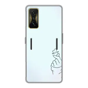 Чехлы (Знак сердечка) на Xiaomi POCO F4 GT (Сердце на голубом)
