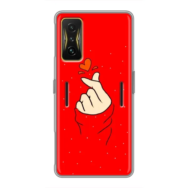Чехол с рисунком «Сердце на красном» для Xiaomi POCO F4 GT Чехол с рисунком «Сердце на красном» для Xiaomi POCO F4 GT