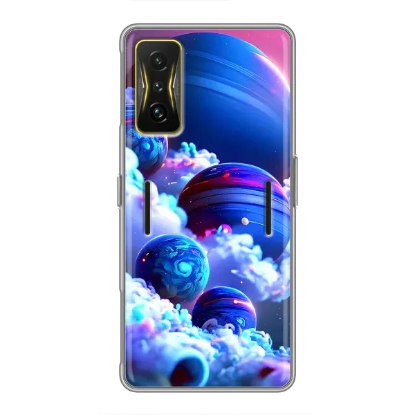 Чехол с рисунком «Синие планеты» для Xiaomi POCO F4 GT Чехол с рисунком «Синие планеты» для Xiaomi POCO F4 GT