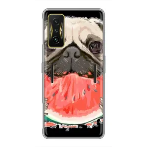 Чехол (ТПУ) Милые собачки для Xiaomi POCO F4 GT (Смешной Мопс)