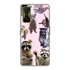 Силиконовый Чехол с Енотами на Xiaomi POCO F4 GT (Смешные Еноты)