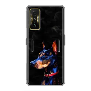 Бампер для Xiaomi POCO F4 GT с картинкой "Песики" (Собака Мопс)