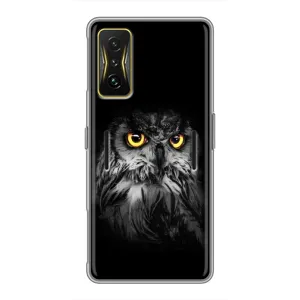 Чехлы с принтом СОВЫ для Xiaomi POCO F4 GT (Сова на чёрном)