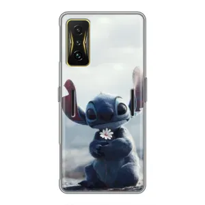Чехол с рисунком Стич для Xiaomi POCO F4 GT (Стич с цветочком)