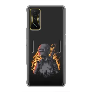 Чохол з картинкою "Герой Pubg" на Xiaomi POCO F4 GT (В полум'ї)
