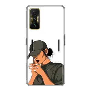 Силіконовый Чохол на Xiaomi POCO F4 GT з картинкой Модных девушек (У зеленому)