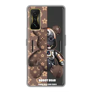 Силиконовый чехол для Xiaomi POCO F4 GT (Медмедь Луи Виттон)