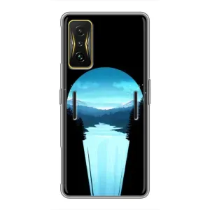 Літній Чохол на Xiaomi POCO F4 GT (Синій Водоспад)