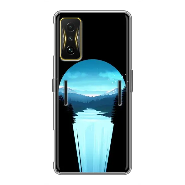 Чехол с рисунком «Синий Водопад» для Xiaomi POCO F4 GT Чехол с рисунком «Синий Водопад» для Xiaomi POCO F4 GT