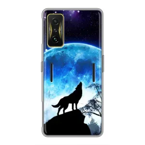 Чехол с Волком на Xiaomi POCO F4 GT (Воет на луну)