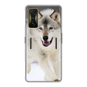 Чехол с Волком на Xiaomi POCO F4 GT (Волк на снегу)