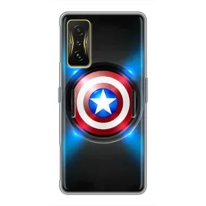 Чехол с Щитом Капитана Америки на Xiaomi POCO F4 GT (Яркий Щит Капитана)