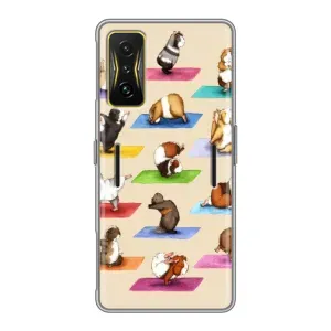 Чехол с Прикольным принтом на Xiaomi POCO F4 GT (Ёга свинок)