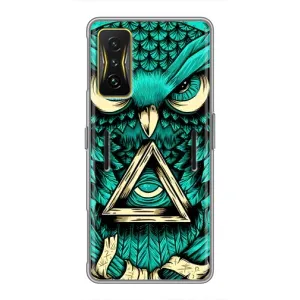 Чехлы с принтом СОВЫ для Xiaomi POCO F4 GT (Зеленая сова)