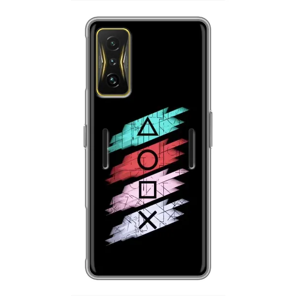 Чехол с рисунком «Значки Sony» для Xiaomi POCO F4 GT Чехол с рисунком «Значки Sony» для Xiaomi POCO F4 GT